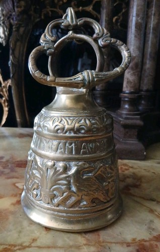 Heavy antique brass - bell, '