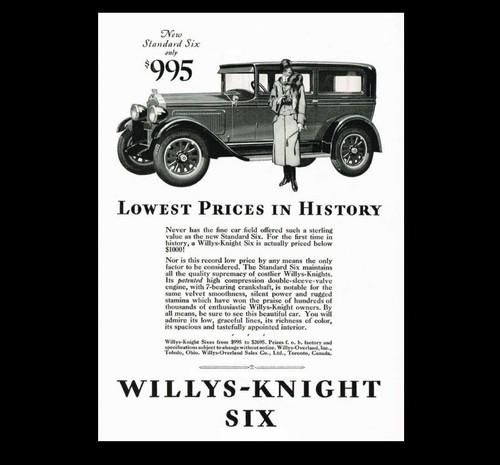 Vintage 1928 willys knight - vintage,