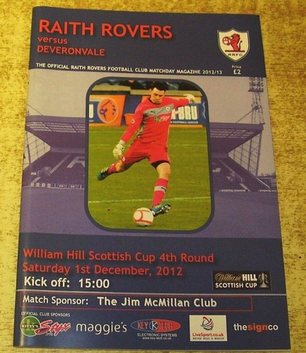 Raith rovers programmes - rovers,