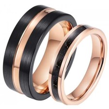 His And Hers Tungsten Rose