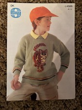 Sirdar 4588 Cat Sweater Knitting Pattern Booklet