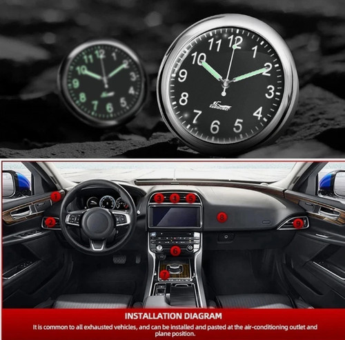 Mini car dashboard clock - 1×,