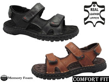 Mens Leather Sandals Memory