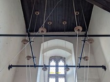 Photo 12x8 Ropes inside St. John the Baptist church (Bell tower | Yarkhill c2022