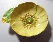 Carlton Ware Vintage Yellow Poppy 4-1/2" Trinket Dish