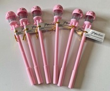 Paperchase Pink Pop Ballpoint Pen Pink Floppy Top Pen Black Ink x 6