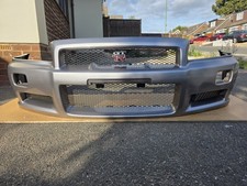 R34 GTR OEM Front Bumper Nissan Skyline With GTR Badge & Mesh