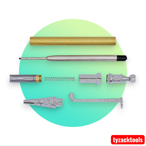 Chrome golf pen kit - chrome,