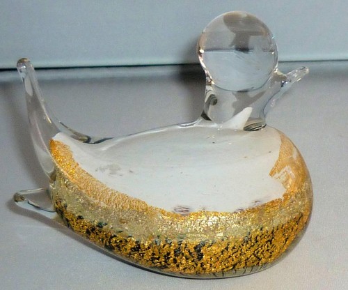 Murano art glass duck bird - art,