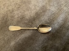 S Lesser , Pluro silver plated spoon, antique decorative