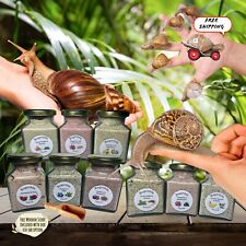 Premium Land Snail Food, 3 Jar Packs, Giant African Land Snail, Cockroach, Crab