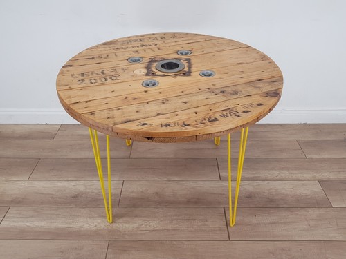 Dining table round industrial - table,