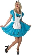Rubies Official Sassy Alice in Wonderland Ladies Fancy Dress Costume Size 12-14