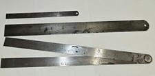 Vintage  Steel Rules Rulers x3
