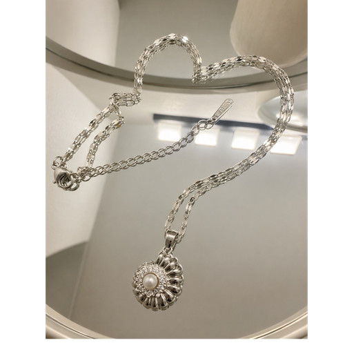 Stainless steel silver flower - stainless,