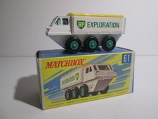 Matchbox  1-75 No. 61 Alvis Stalwart 'EXPLORATION BP' (Wht. / Grn Hubs) Unboxed.
