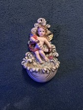 Vintage Resin Renaissance Cherub Angel Wall Pocket