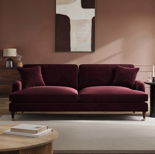 Four seater sofa velvet - four, couch