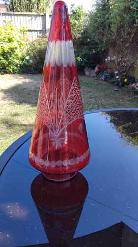 Large 38cm red - red, etched