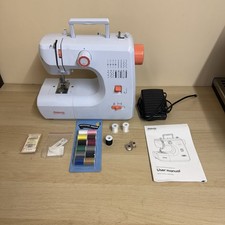 Compact 12-Stitch Electric Mini Sewing Machine, Dual-Needle, Multifunction