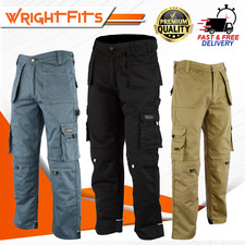 Wrightfits Work Trousers Mens Heavy Duty Trouser Multi Pocket & Knee Pad Pockets