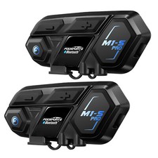 2x M1-S Pro Motorcycle Intercom Bluetooth Helmet Headset 2000M for 10 Riders