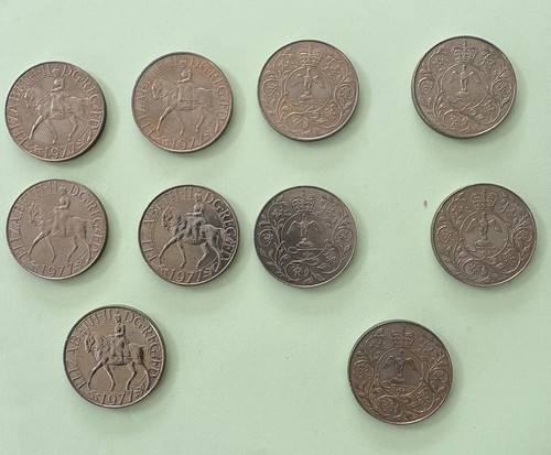 1977 silver jubilee crown - silver,