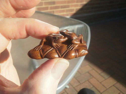 Hand carved wood - carved, netsuke