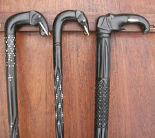 COLLECTION OF 3 ANTIQUE  EBONY