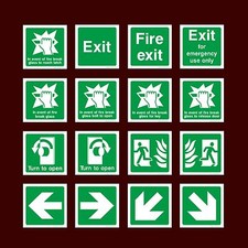 Turn to Open / Fire Exit /