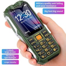 Unlocked Shockproof Loud Sound Tough Mobile Phone Dual SIM Flashlight SOS Camera