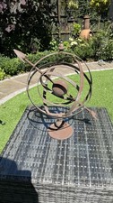 Vintage French Country Iron Garden Armillary Sundial
