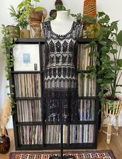 Vintage Black Crochet Dress 
