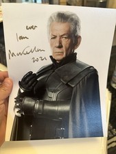 Ian Mckellen Signed 10x8 Autograph Photo -  X Men - Magneto Gandalf