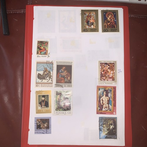 Art thematic stamps unchecked - stamps,