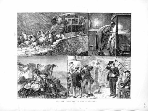 Old antique print - antique,