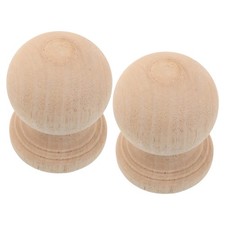 2 Pcs Decorative Wood Finials
