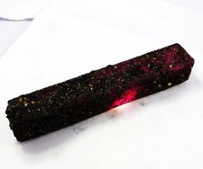 88x16.5x15.7 mm Natural 238.10 Ct Earth Mined Red Ruby Rough Loose Gemstone Rod