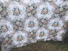 Single Vintage Style Shabby Chic Cotton Curtain With Frill Washable W62” D52” Nb