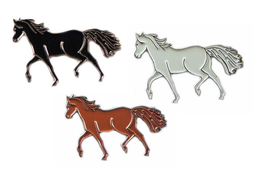 Set horse metal enamel - set,