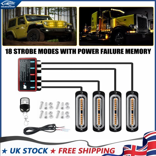 12led amber recovery strobe - amber,