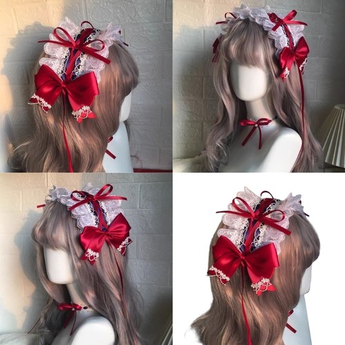Bows lace headdress lolitas - bows,
