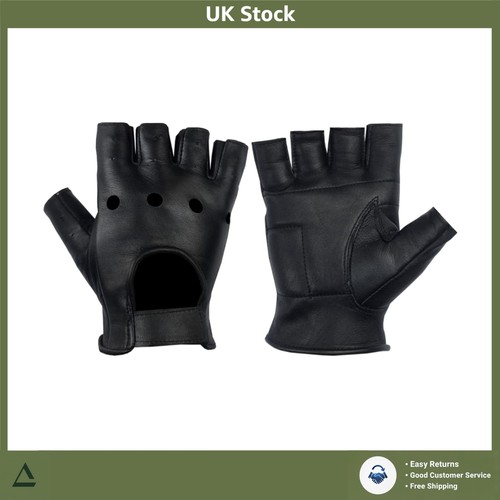 Breathable leather half finger - leather,