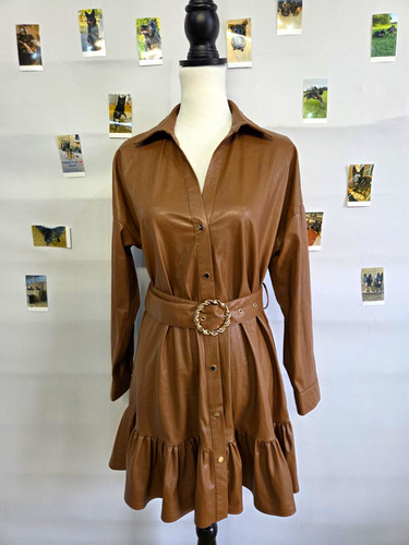 Zara brown faux leather - zara,