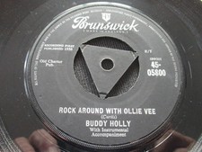 RARE BUDDY HOLLY "ROCK AROUND WITH OLLIE VEE" 1959 UK BRUNSWICK ROCKABILLY EXC-