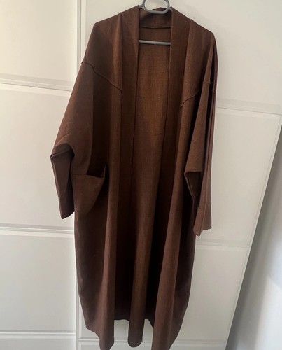 Reddish brown kimono abaya - reddish,