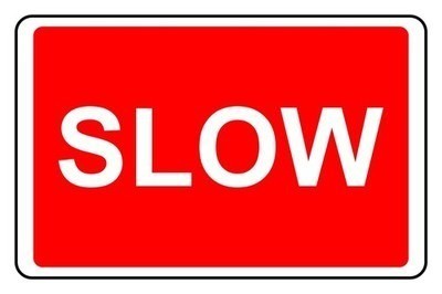30mph slow safety - sign,