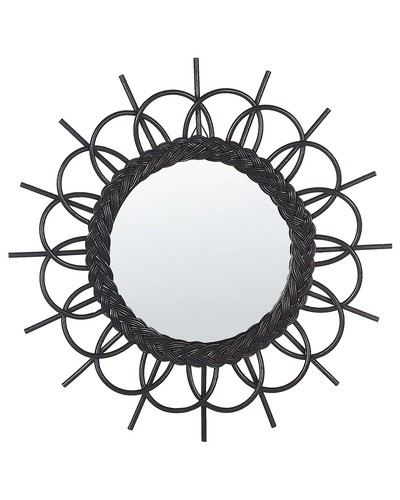 Rattan sunburst wall mirror - sunburst,