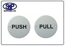 PUSH / PULL Door Sign, Round