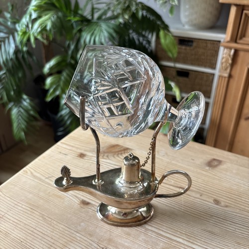 Silver plated aladdin genie - silver,